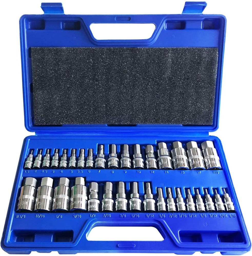 Master Hex Bit Socket Set Allen Wrench Bit Kit Hex Key for Ratchet Socket Tool