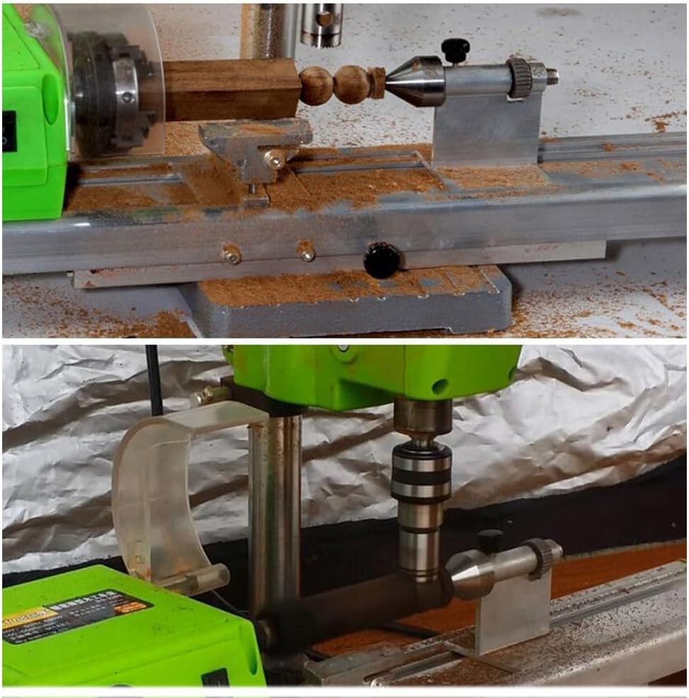 Compact Mini Wood Lathe with Variable Speed Control - Perfect for DIY Crafts