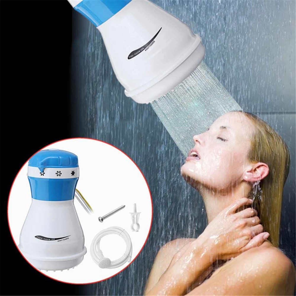 Instant Hot Electric Water Heater 5400W 110V Electric Shower Head Faucet 3 Ge...