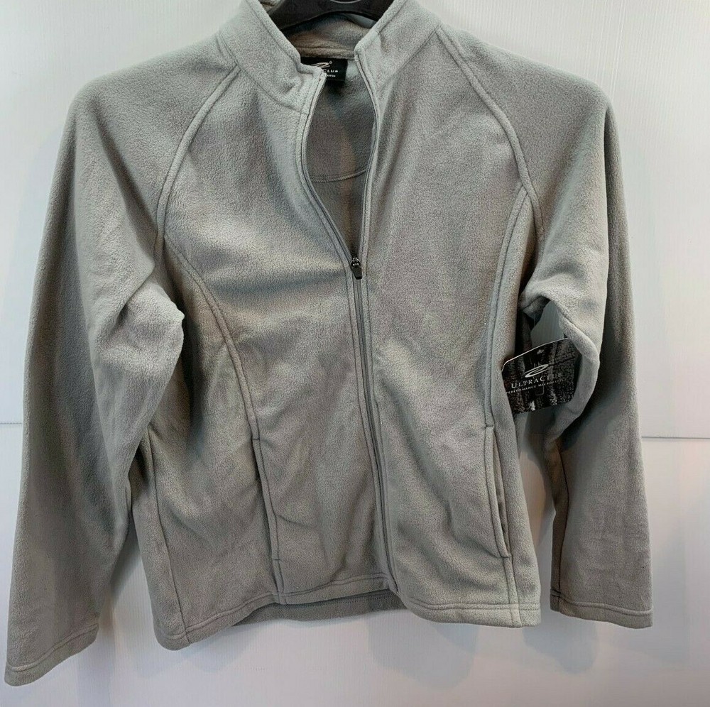 ULTRACLUB Performance Microfleece Gray Polyester Large Super Soft Fleece NWT