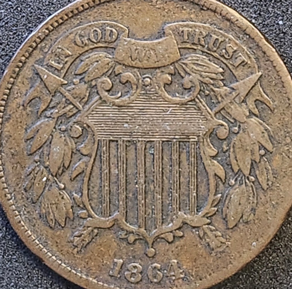 1864 Two Cents Large Motto #4101
