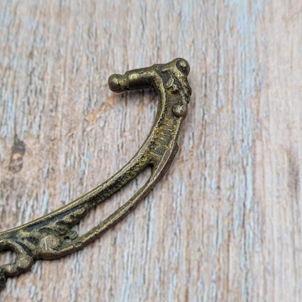 Vintage Brass Ornate Bail Pull for 3 in Pull Handle Replacement Salvage