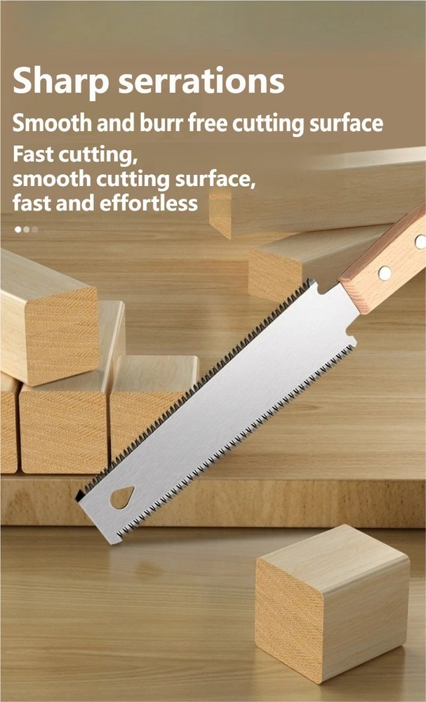 3-Piece Pull Saw, Sharp Wood Cutting Hand Saw with Beech Handle