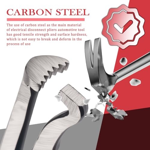 Red 3-Pack Car Disconnect Pliers - Sturdy Electrical Connector