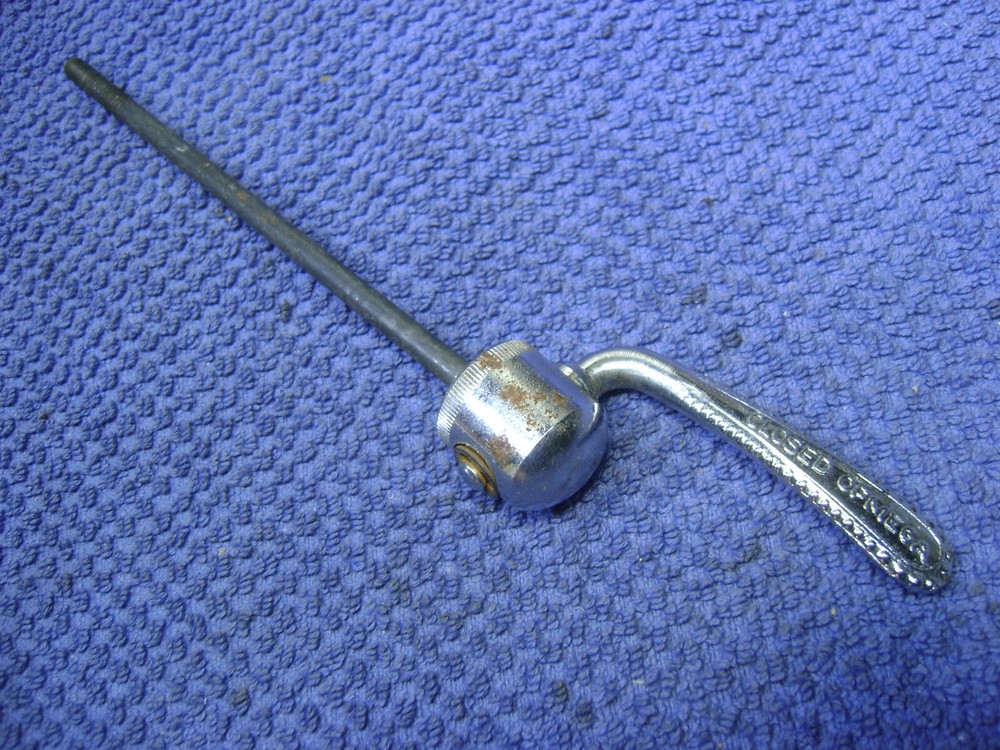 Used Front Ofmega older style road skewer quick release, missing adjuster end