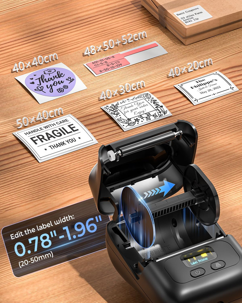 M110 Label Maker - M110 Barcode Label Printer Portable Bluetooth Maker Machine w