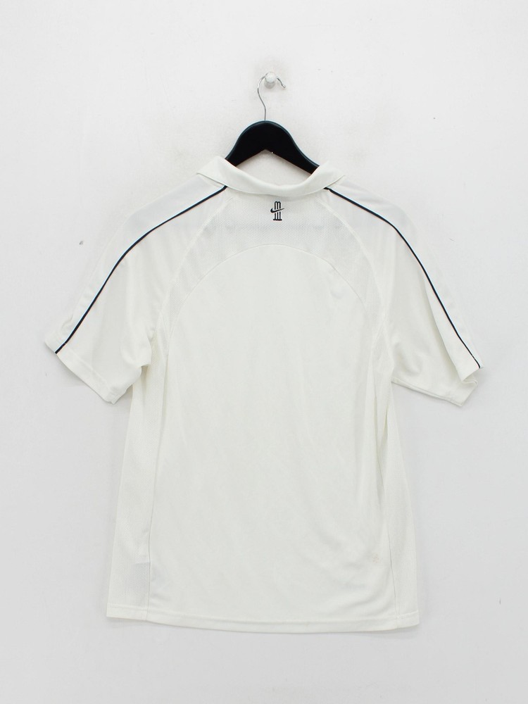 Nike Men's Polo S White 100% Polyester Collared Basic