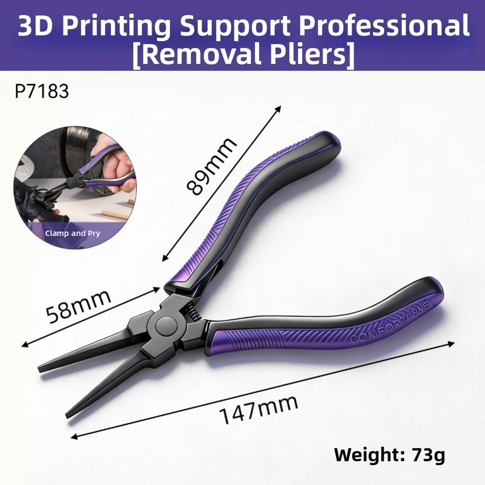 Precision 3D Print Support Pliers with Flat Head Design for Smooth Cuts