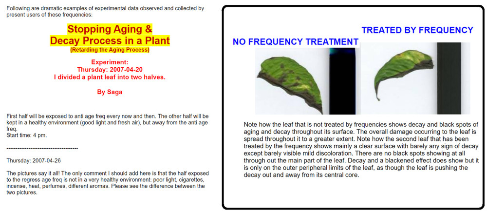 Frequencies compatible with Multi-Frequency Oscillator MWO Multi-Wave Oscillator