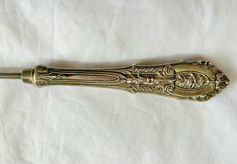 Rose Point Wallace Sterling Silver Custom Made Candle Snuffer 11.75" Pre-owned