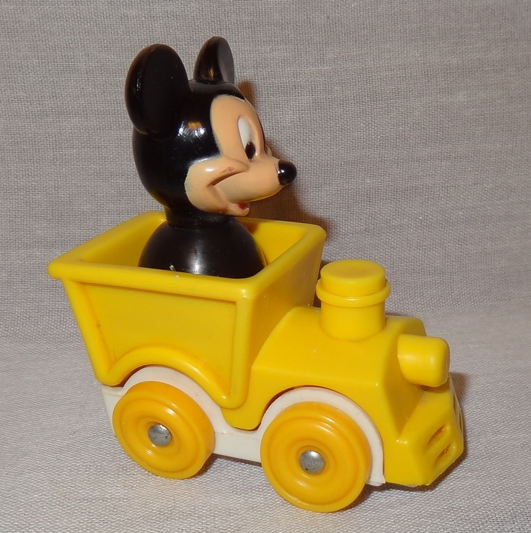 Mickey Mouse Disney Train Engineer Toy 2" Yellow Illco