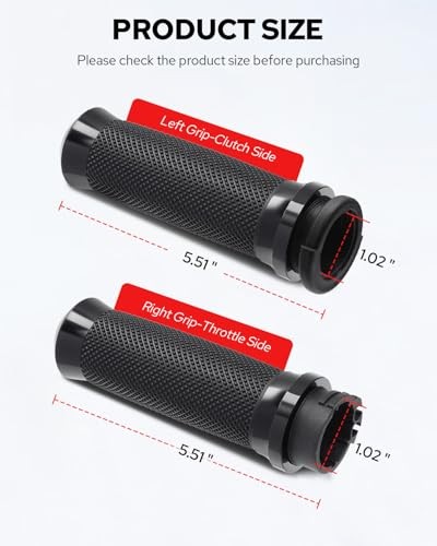 Motorcycle Hand Grips Handlebar Grips Cable Throttle Cable Control Black