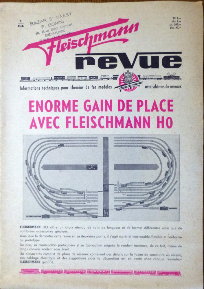 1964 FLEISCHMANN model railway magazine / 32 pages