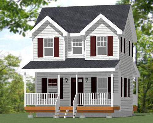 20x16 Tiny House -- PDF Floor Plan -- 616 sq ft -- Model 10