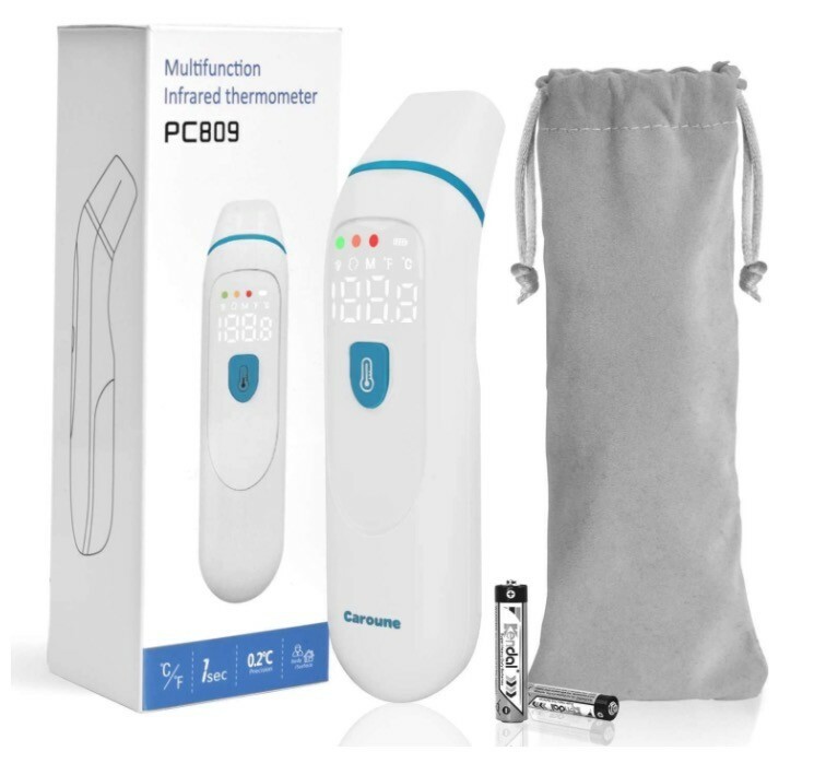 Non Contact Thermometer, forehead, ear readings, with Fever Alarm Function