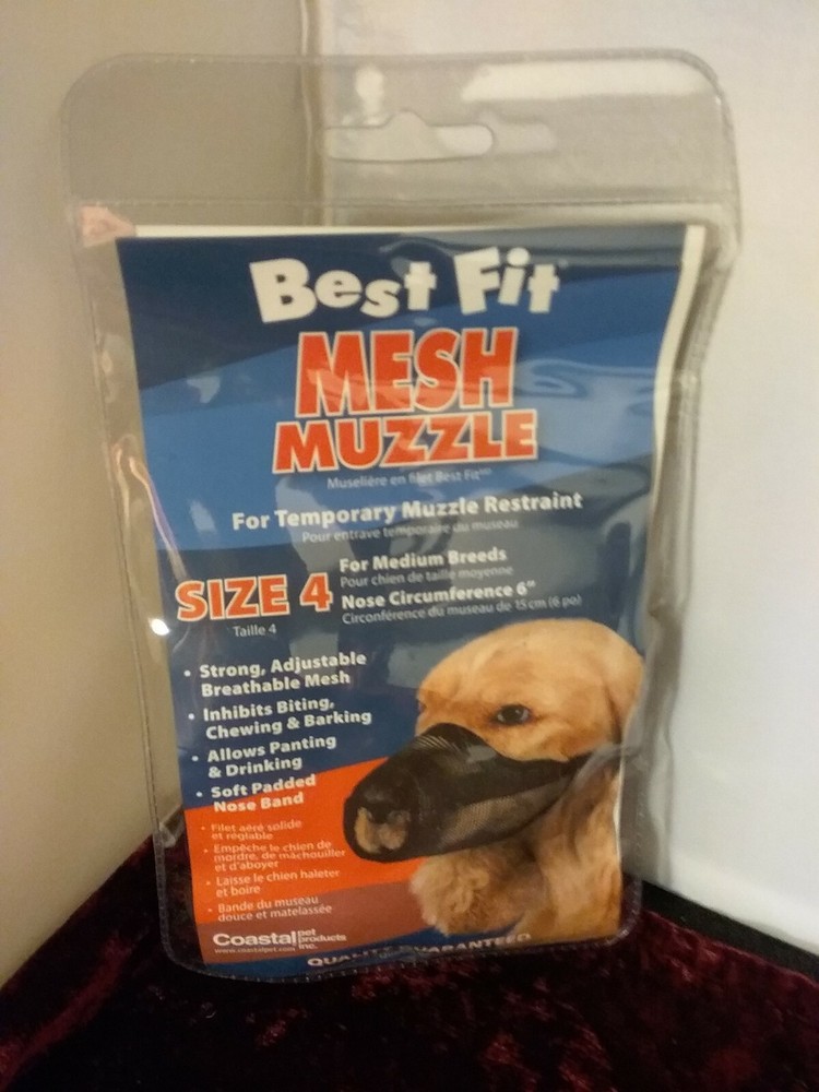 Best Fit Mesh Muzzle Size 4 for Medium Dogs
