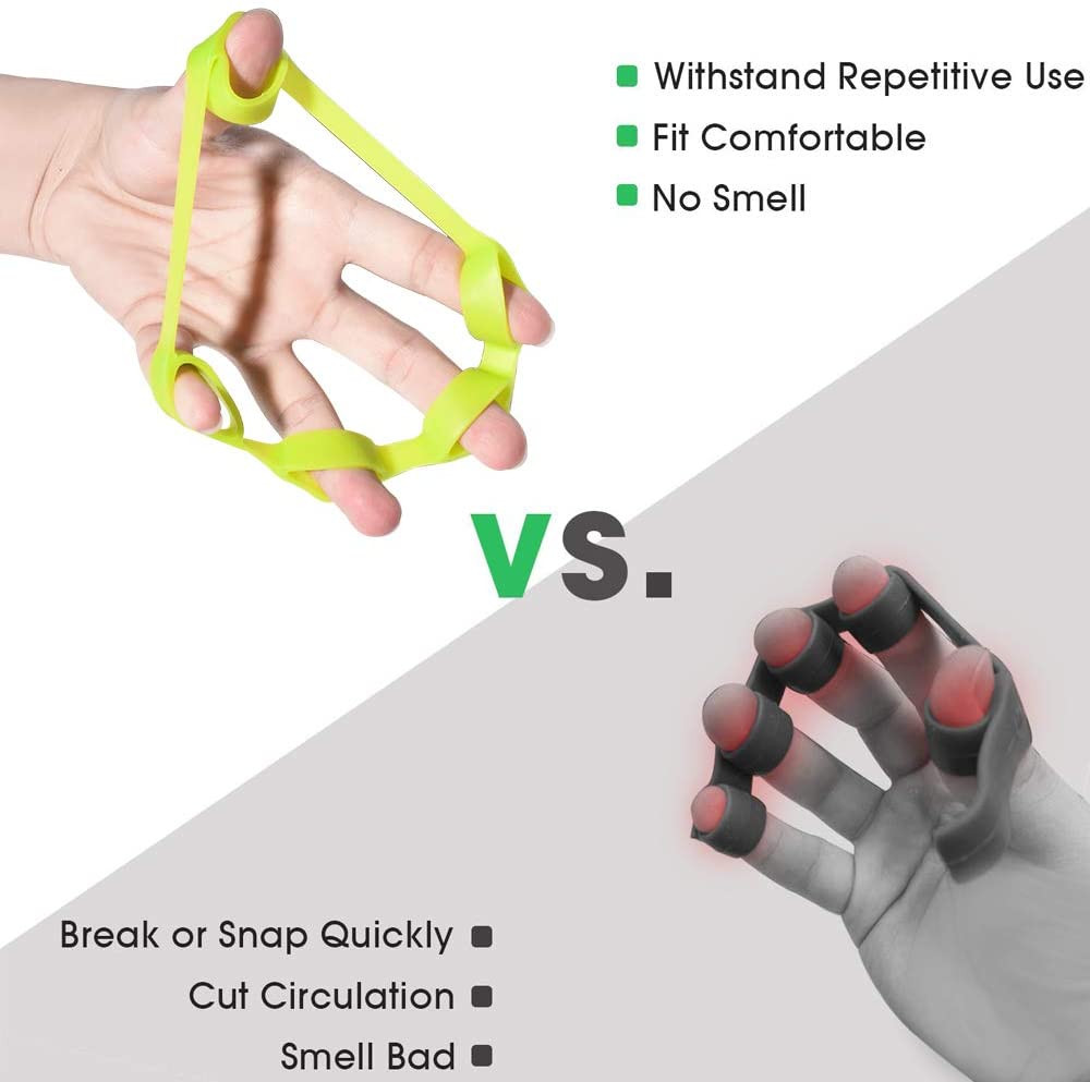 Hand Grip Strengthener Set 6 Pack Finger Exerciser Forearm Trainer Workout Tool