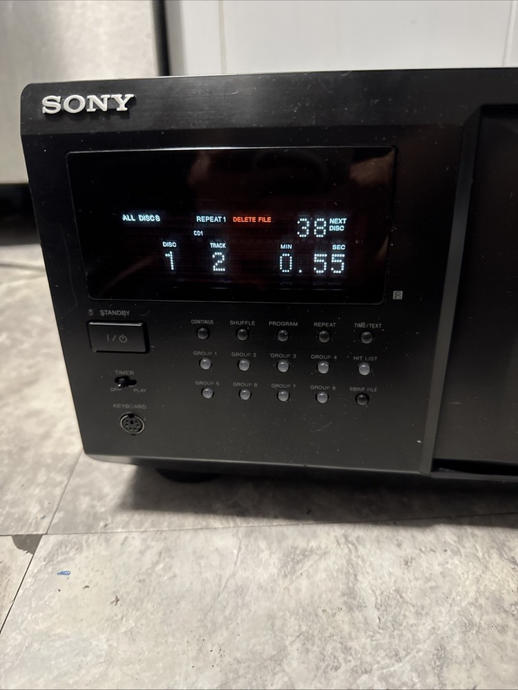 Sony CDP-CX335 CD Changer Tested Working No Remote Read!