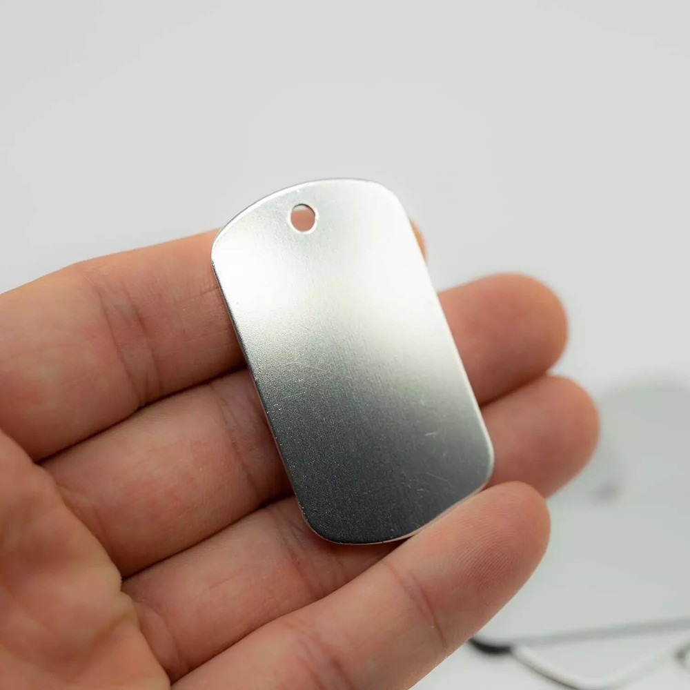 StayMax Aluminum Blank Tags Stamping Blanks 25 Pack (Silver)