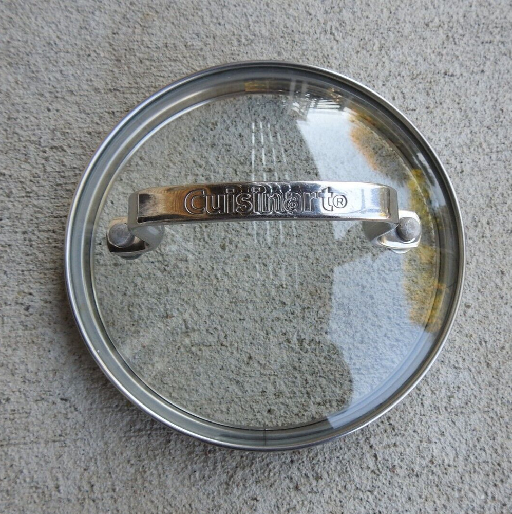 CUISINART Glass Replacement Lid 6" Diameter 5 3/8" inside Diameter