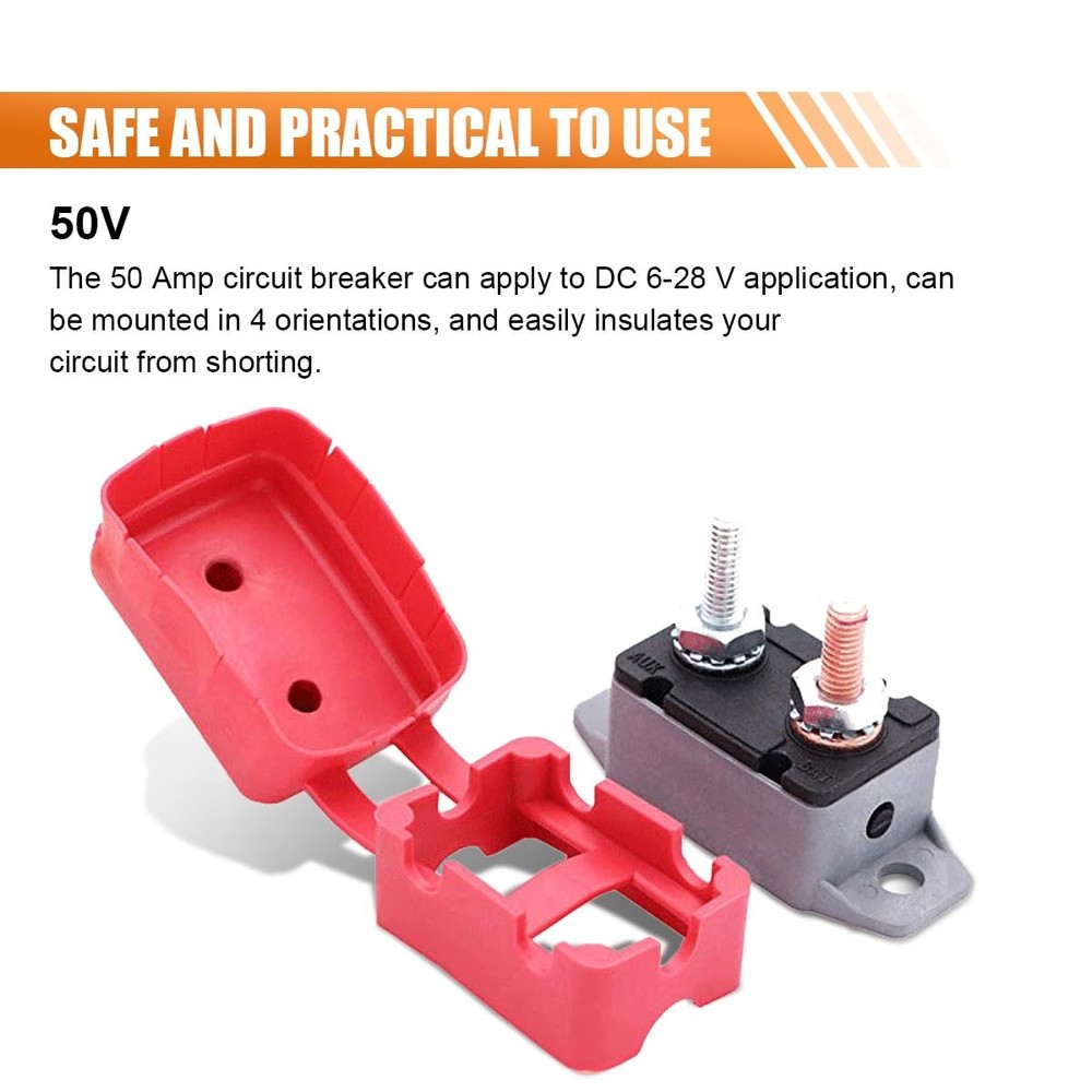 4PCS DC 12V-24V Automatic Reset Circuit Breaker, Current Overload Protector...