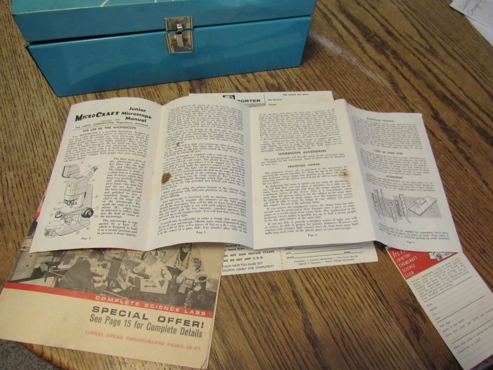 1963 Lionel-Porter Microcraft Microscope Lab Set
