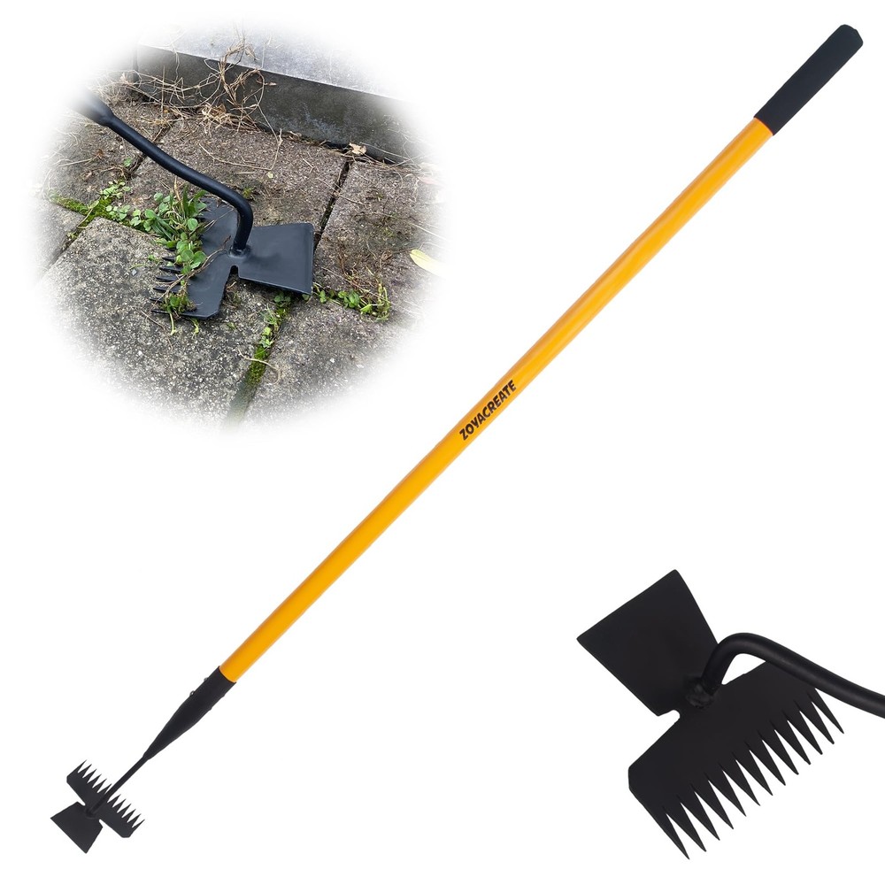 Weed Puller Tool, Heavy Duty Long Handle Stand Up Manual Weeder Remove for Ya...