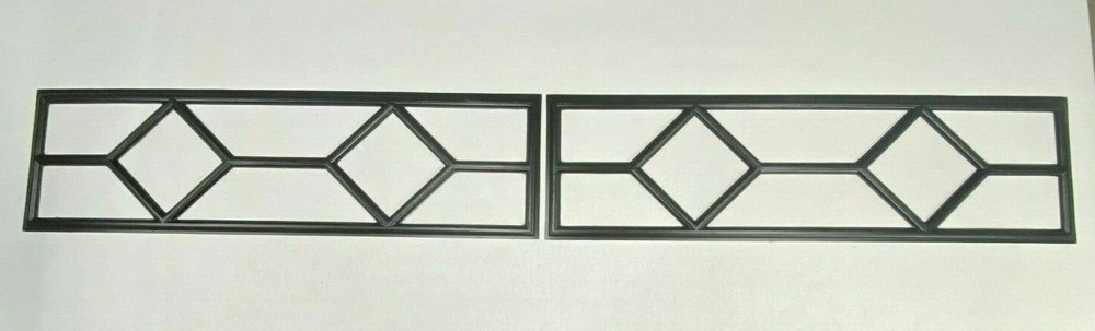 2 Amarr Waterford Replacement Inserts for Long Panel Amarr Garage Doors Black