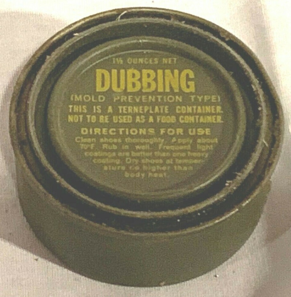 2 QTY WWII MILITARY 1 1/2 OZ BOOT MOLD PROTECTANT DUBBING POLISH WATERPROOFING
