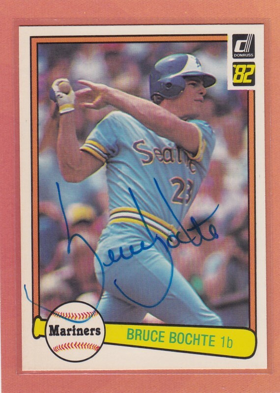 BRUCE BOCHTE AUTOGRAPH MARINERS BASEBALL *048