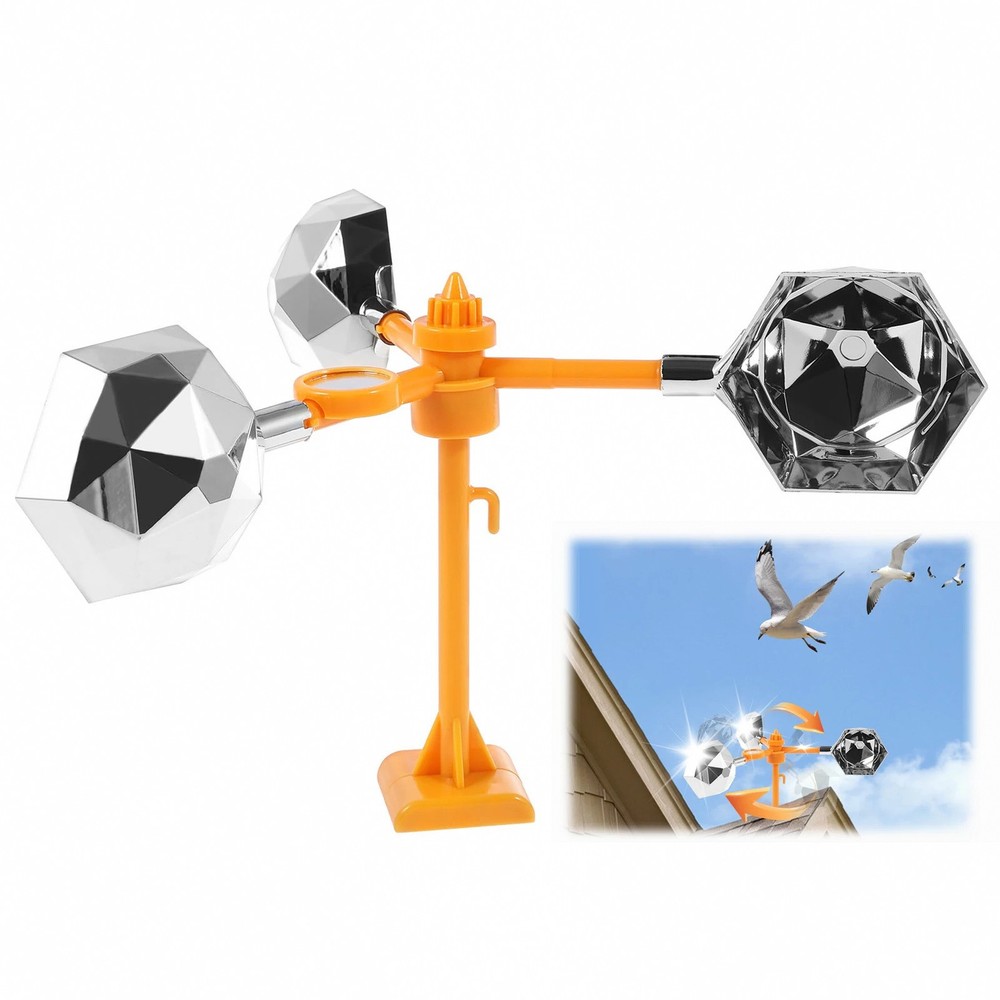 Bird Deterrent Device Outdoor Reflective Rotating Wind Powered Bird Scarer