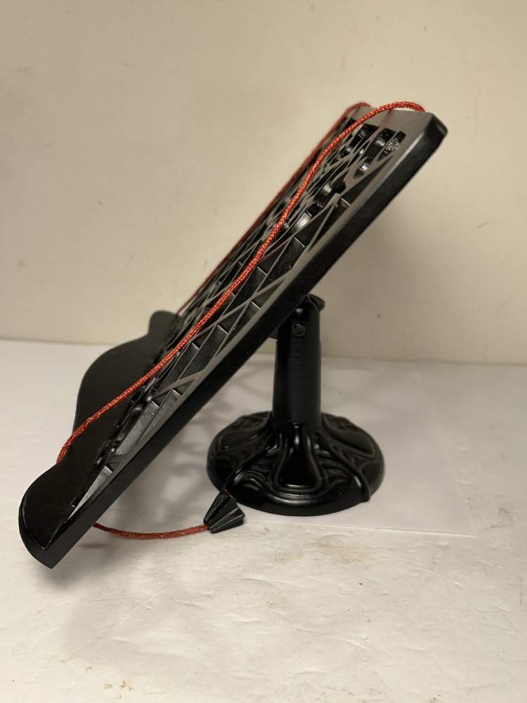 Black Cast Iron Adjustable Recipe Book Holder Weights 12”