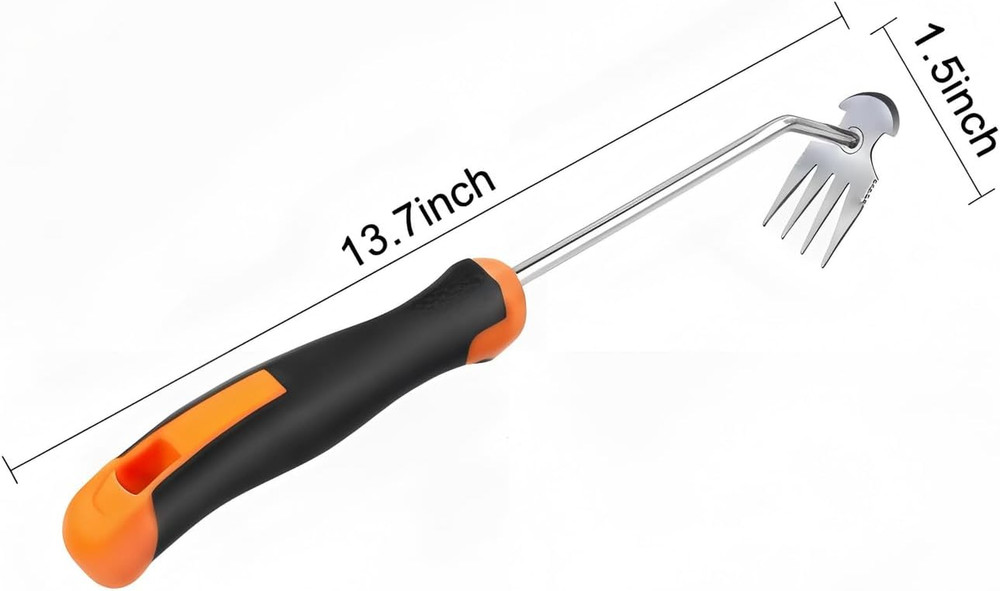 Weed Puller Tool, Portable Garden Tool, Four-Tined Weeding Tool, Uprooting Weedi