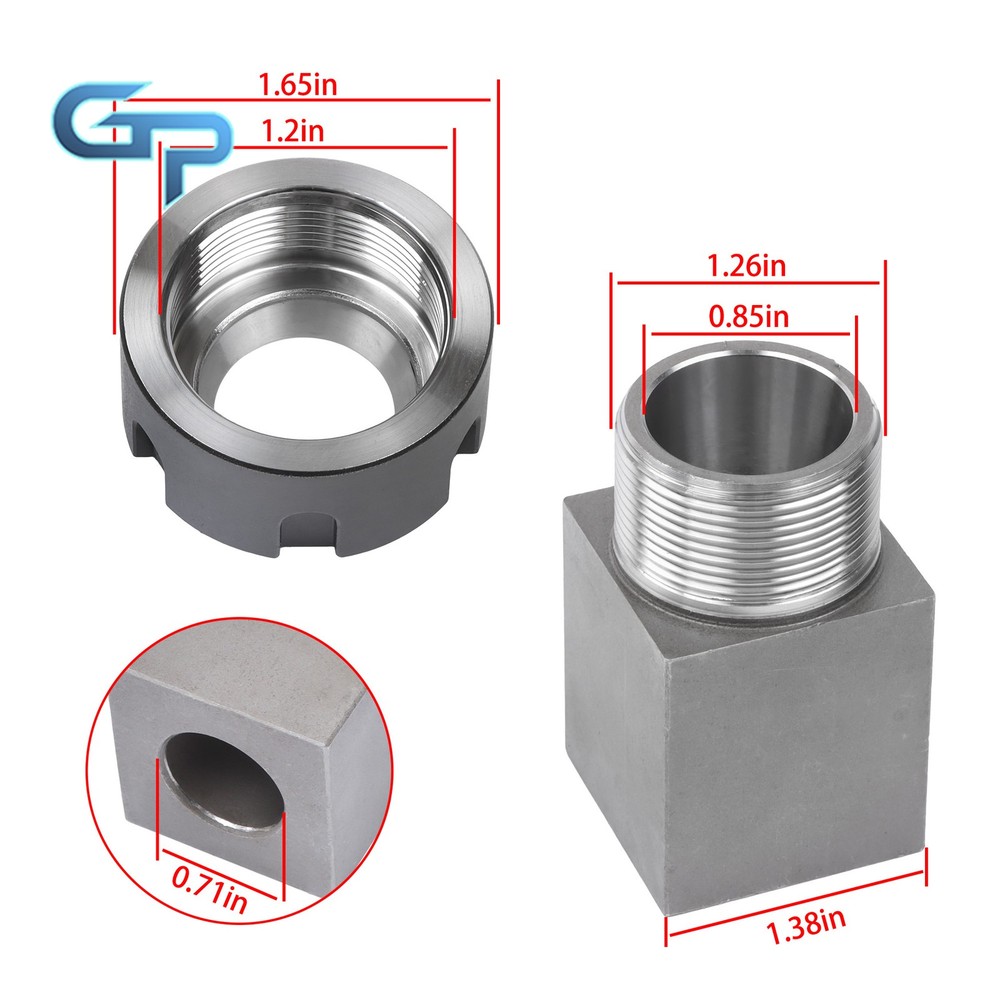 ER-25 Hex & Square Collet Blocks for Multi-Side Machining Work