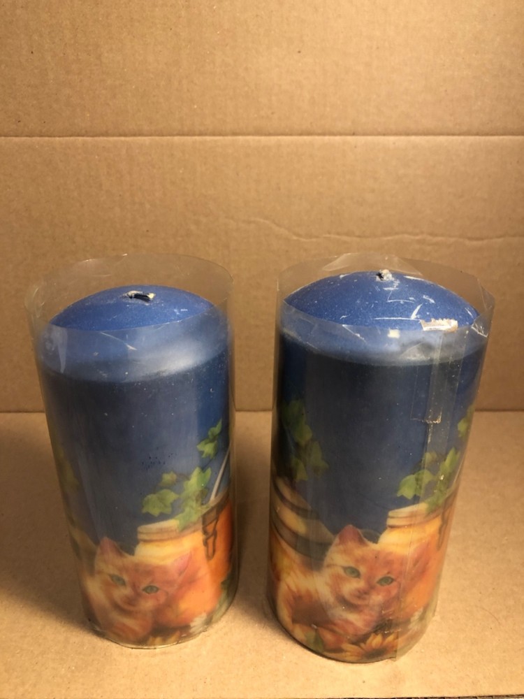 Vintage Cat Candles (2)