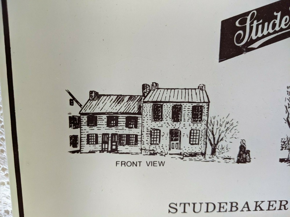 Studebaker Platter White Glass Studebaker House