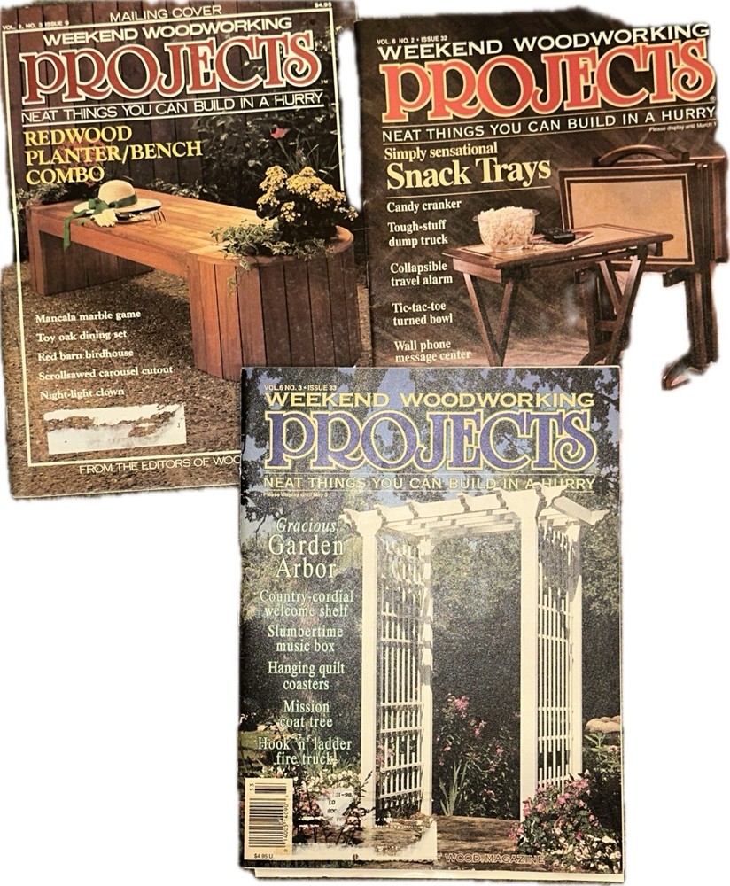 Weekend Woodworking Projects How To Booklets GUC Set/3 Read‼️