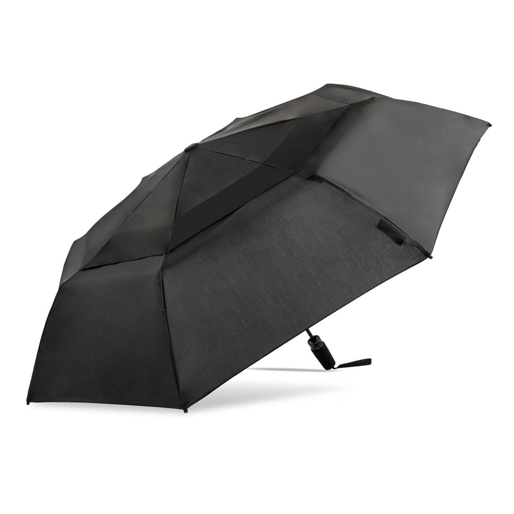 Windpro Vented Auto Open Auto Close 47" Rain Umbrella - Black
