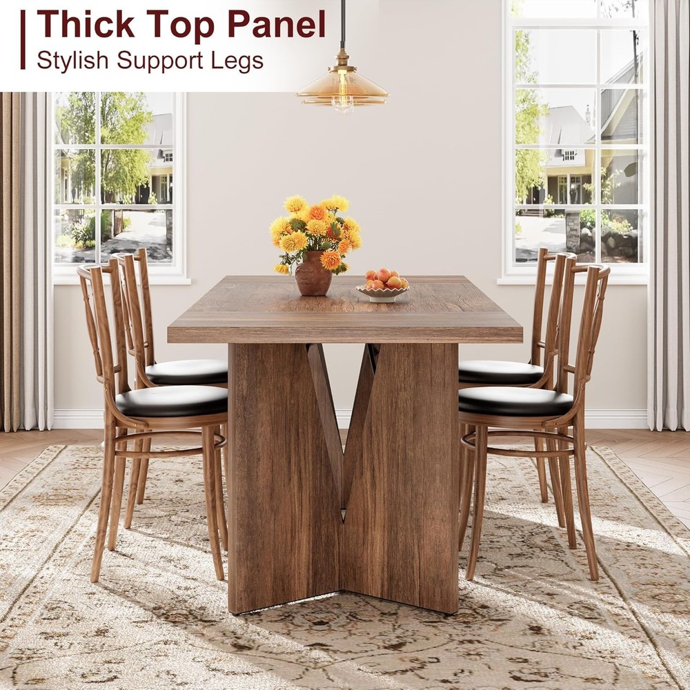 30Mm False Thick Panel/ Double-Sided Triamine Dining Table-Iron Foot 3 P2/Pb 1