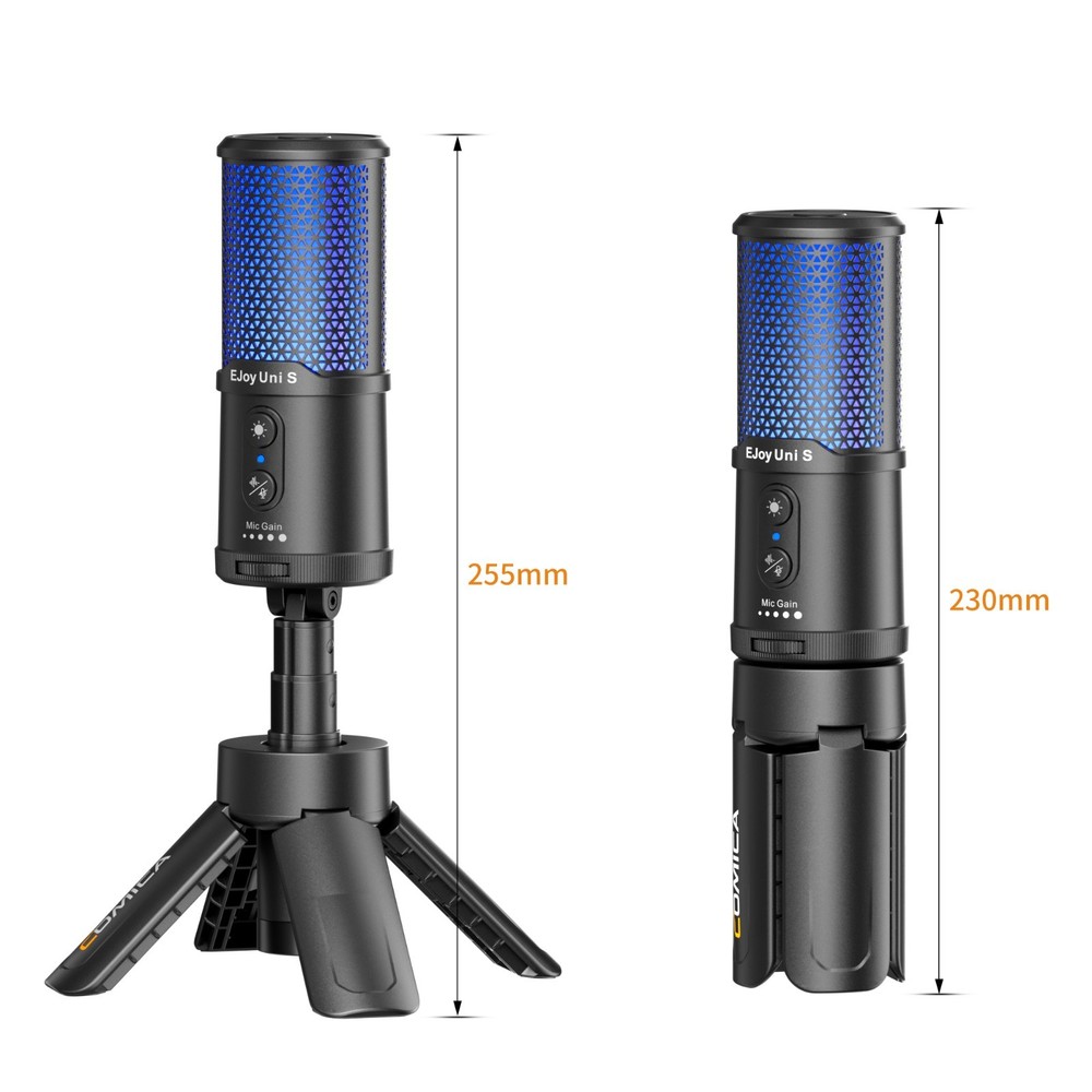 Comica Ejoy Uni S USB Microphone with Retractable Stand- 48kHz/24bit Recording