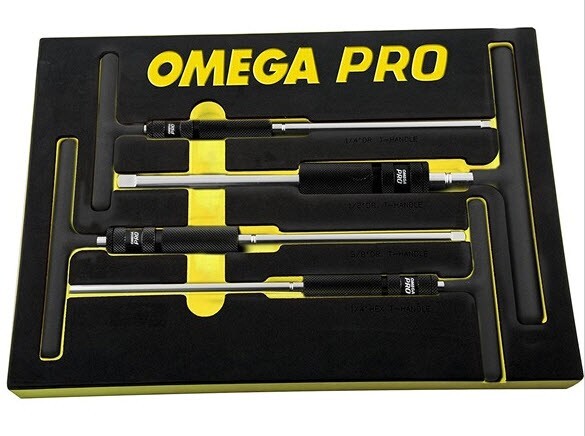 Omega Pro 83024 4-Piece Adjustable T-Handle Speed Wrench Set Adjustable Handle