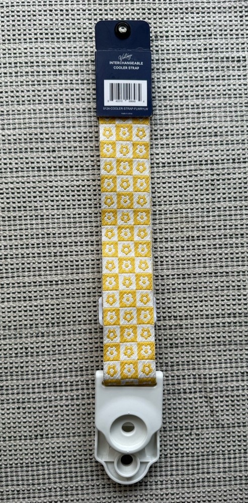Simply Southern Flower Yellow Vintage Interchangeable Cooler Strap Adjustable