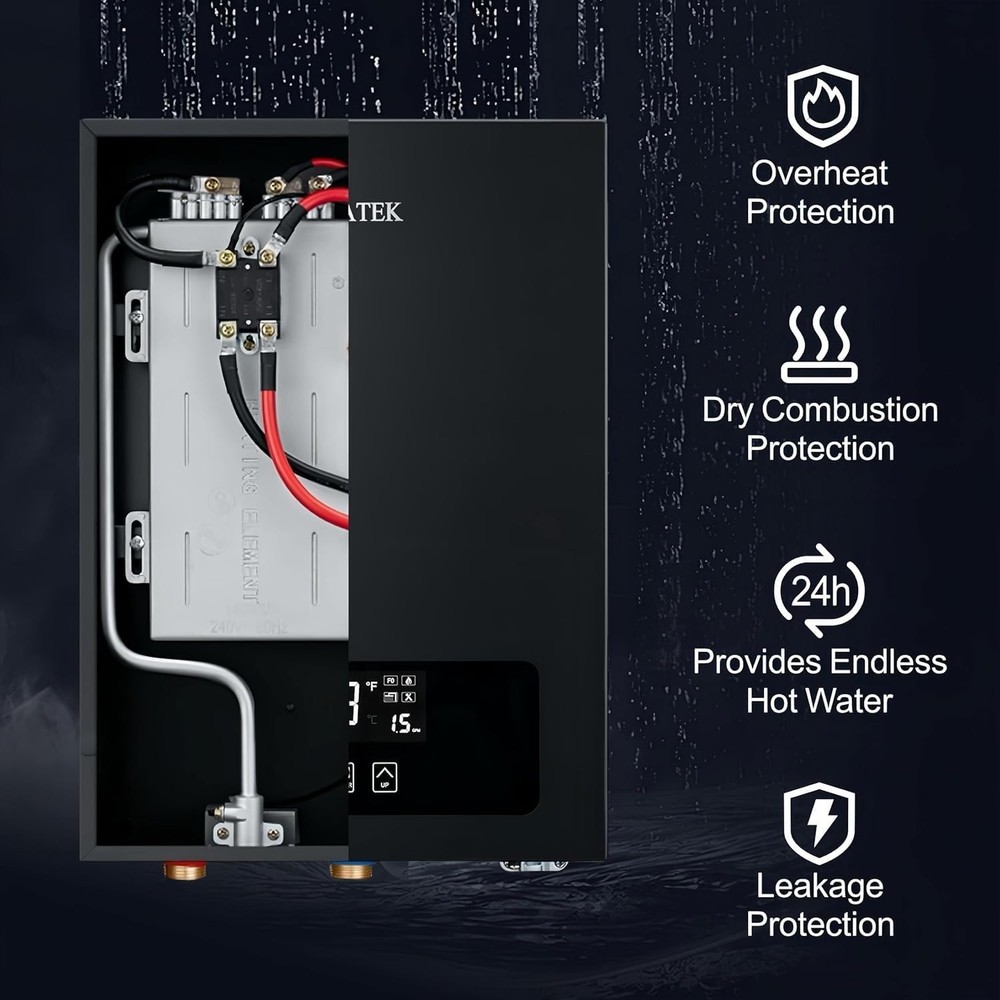 SIVUATEK Electric Tankless Water Heater 14kW, 240V-ETL Certified,Self Modulating