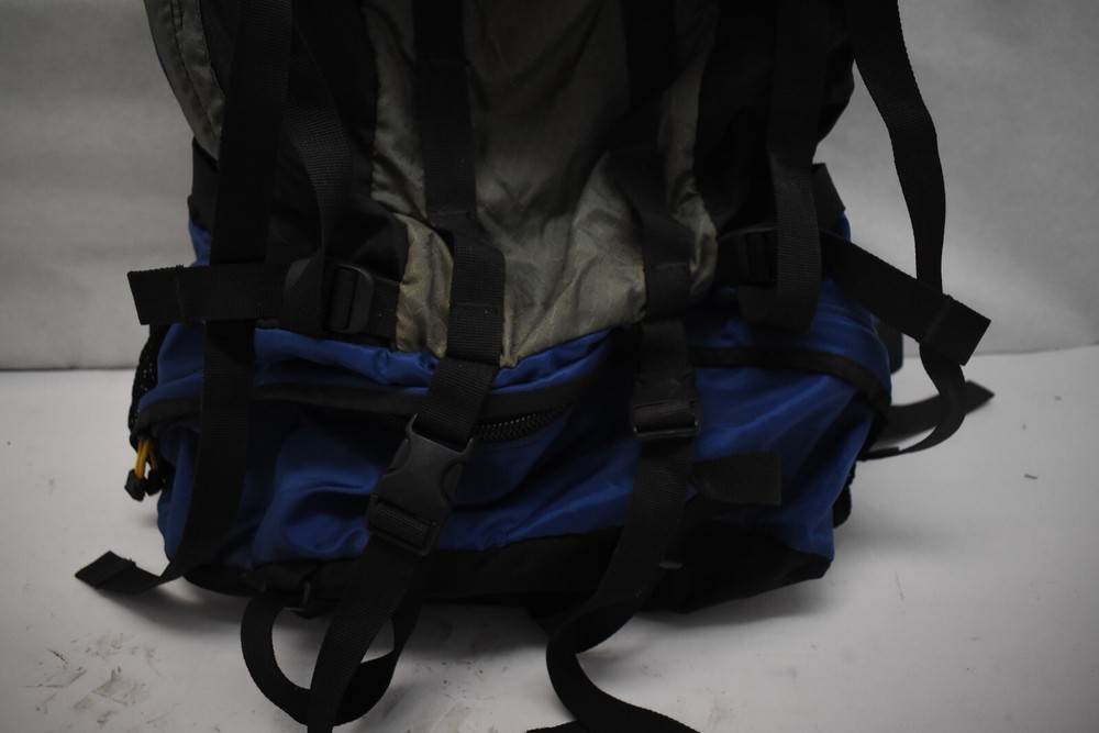 Jansport Internal Frame Large Hiking Camping Backpack Blue/Grey/Black