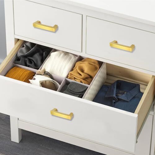 5 Pack Cabinet Pulls Door Handle Gold Kitchen Drawer Pulls Cupboard Dresser H...