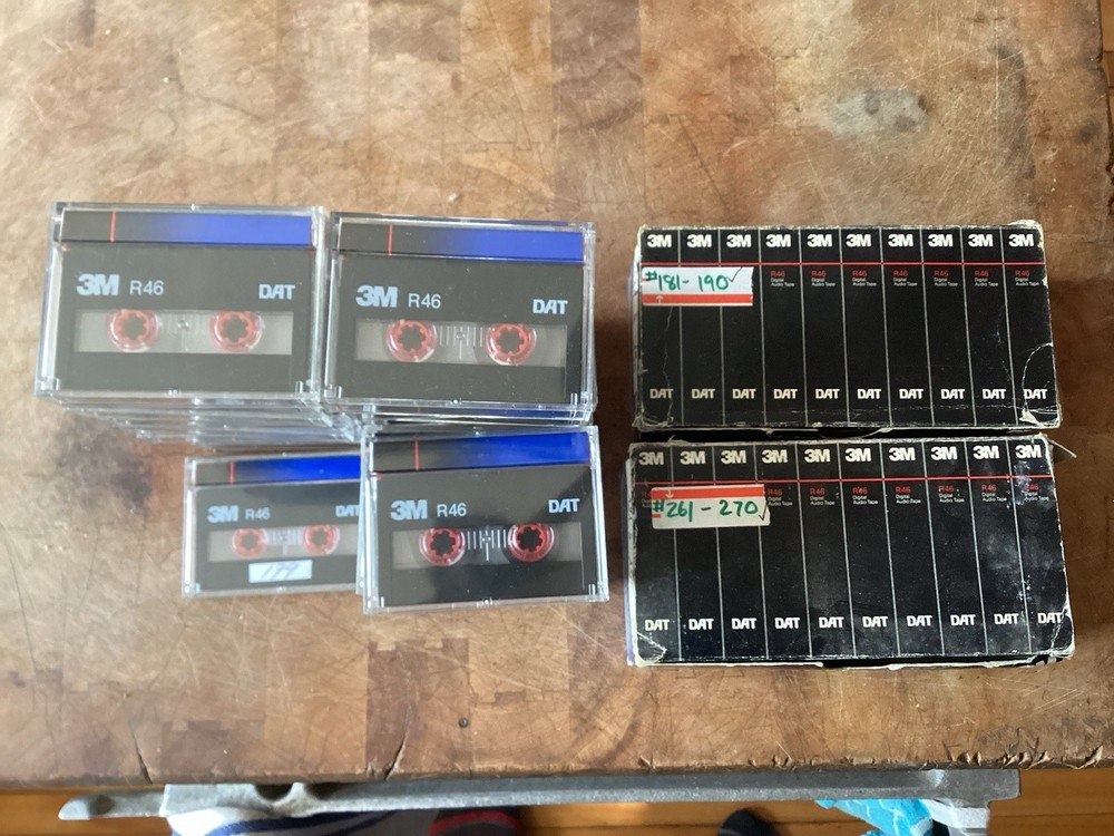 4x 3M DAT R46 Digital Audio Tape