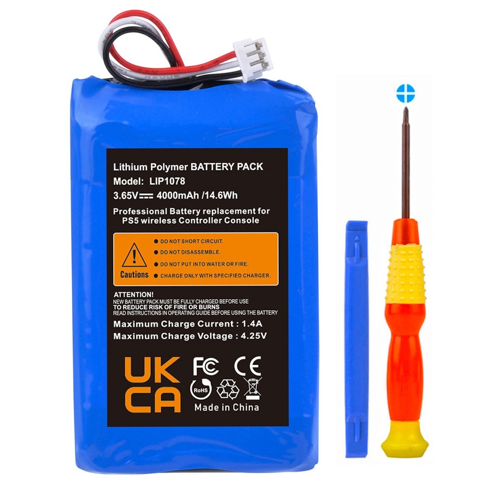 4000mAh Battery Replacement for Sony Playstation 5 Dualsense Controller w/ Tools