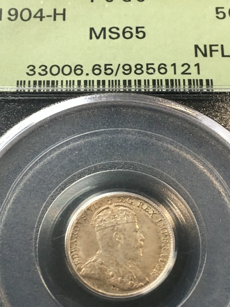 1904H PCGS Graded Newfoundland ¢5 Cent, **MS-65** #6121