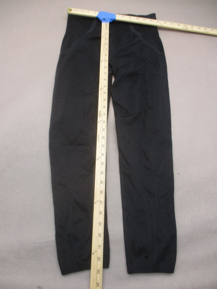 GYMSHARK Size S Womens BLK Pull On Stretch Waist Compression Baselayer Pants 305
