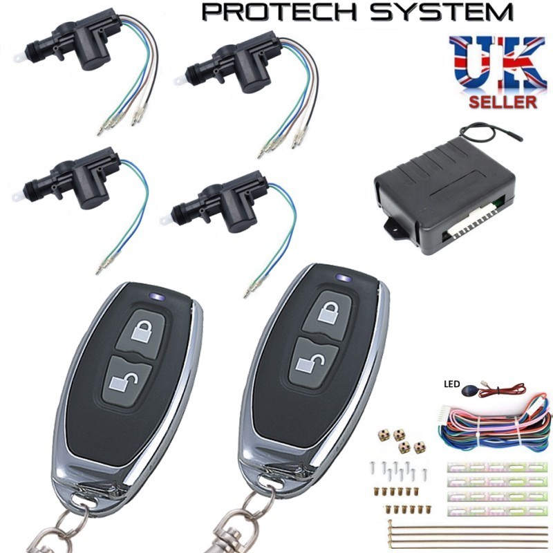 4 Door Central Locking Kit Remote Keyless 4D-CLR698ULT